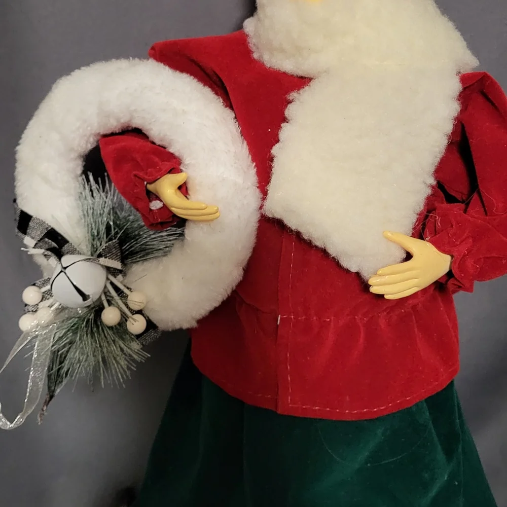 Festive Holiday Figurine with Red and Green Outfit